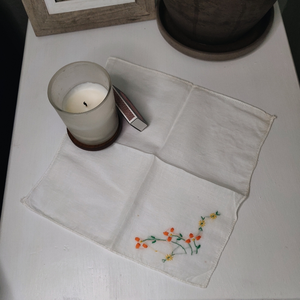 Vintage White Handkerchief